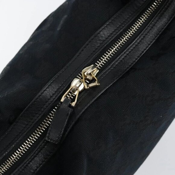 GUCCI GG Canvas Shoulder Bag Black Gold 001 42870 Auth 144271 - Picture 11 of 16